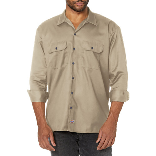Dickies Dickies Herren-Langarm-Arbeitshemd Desert Sand Medium