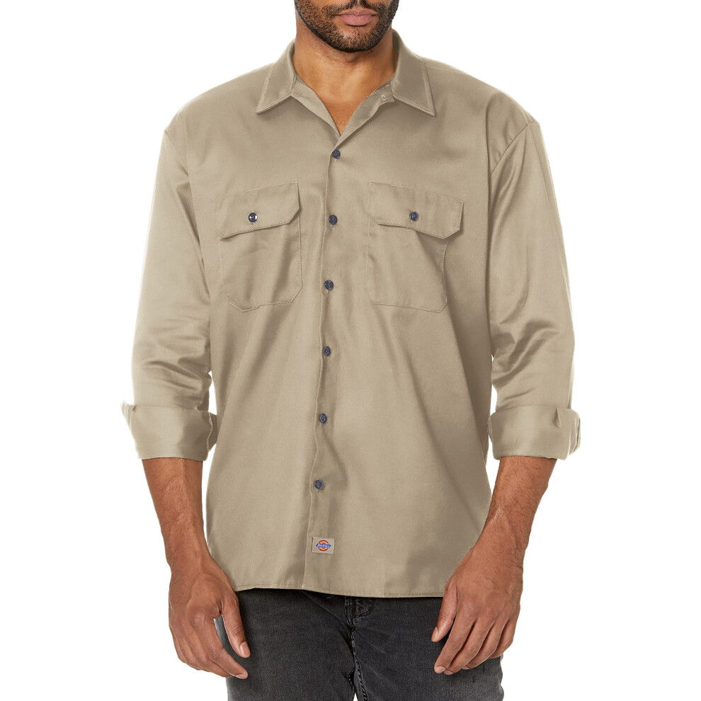 Dickies Mens Long Sleeve Work Shirt  Desert Sand  Medium