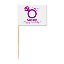 Constellation Fate Birthday Celebration Cancer Toothpick Flags Marker Topper Party Decoration
