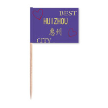 City Huizhou Sign Art Deco  Fashion Toothpick Flags Marker Topper Party Decoration