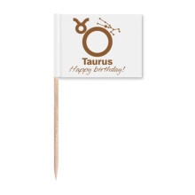Constellation Fate Birthday Celebration Taurus Toothpick Flags Marker Topper Party Decoration
