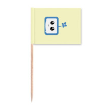 sle small tv face cartoon toothpick flags marker topper party decoration