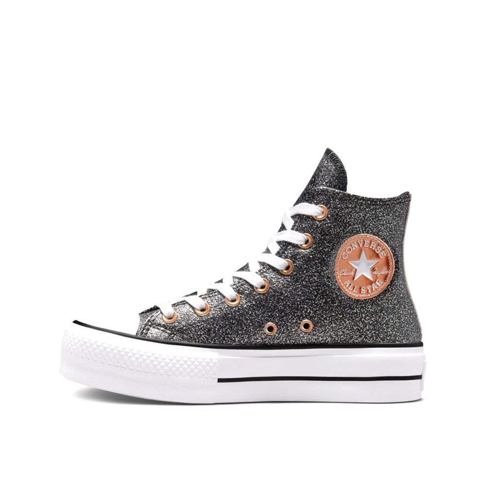 converse Womens All Star Lift Hi BlackcopperWhite Size 6