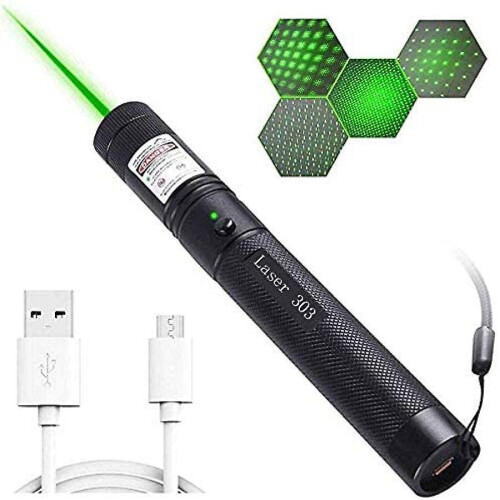 Green Light---usb Laser 303 Gypsophila Rechargeable Model (send Data Cable)