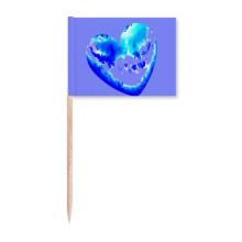 crystal transparent heart starry toothpick flags marker topper party decoration