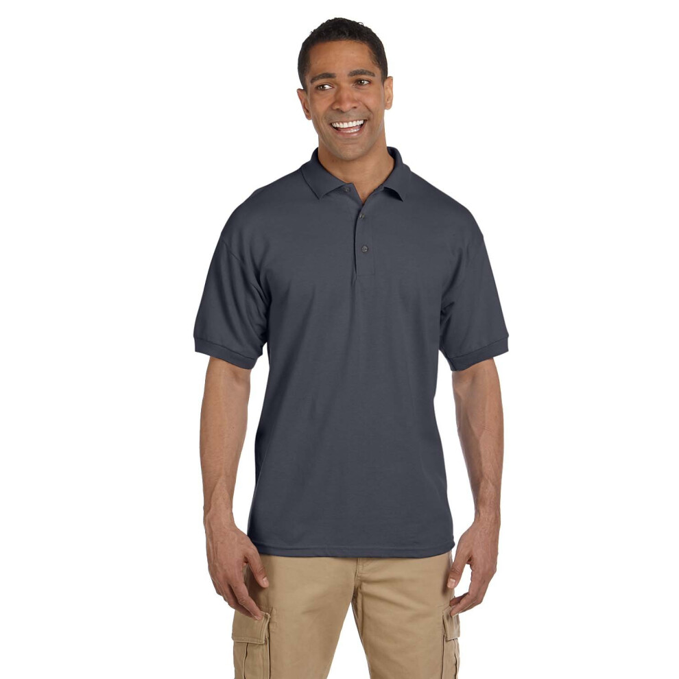 Gildan Mens Ultra Cotton Pique Polo Shirt (S) (Charcoal)