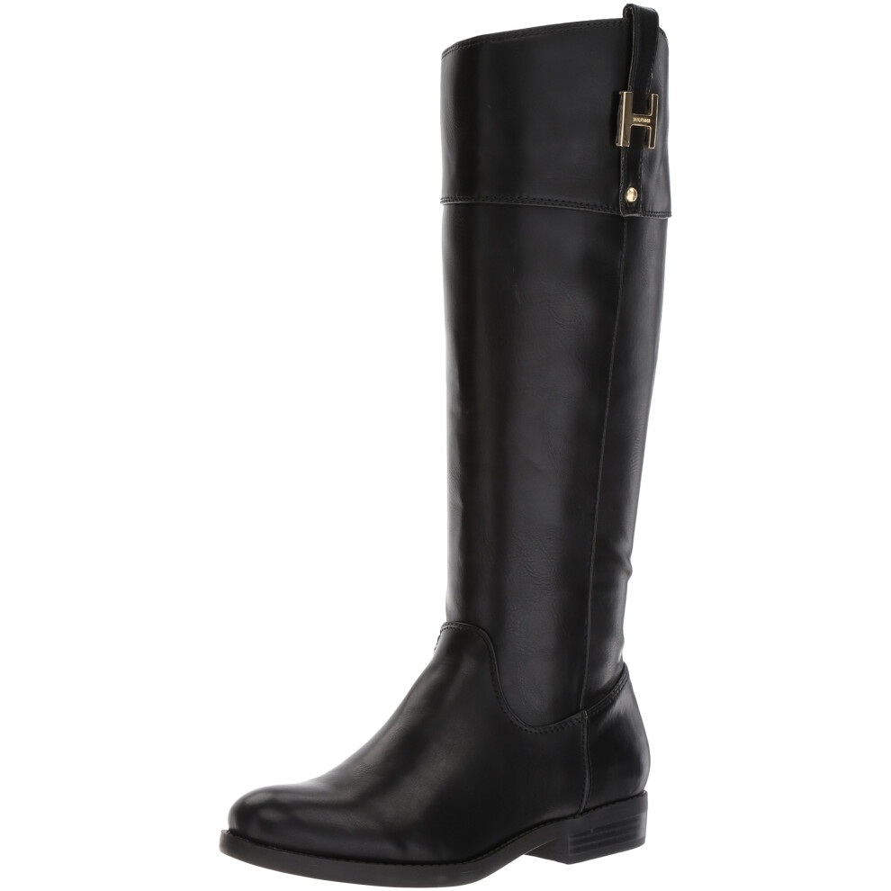 Tommy Hilfiger Women's SHYENNE Equestrian Boot  Black  7