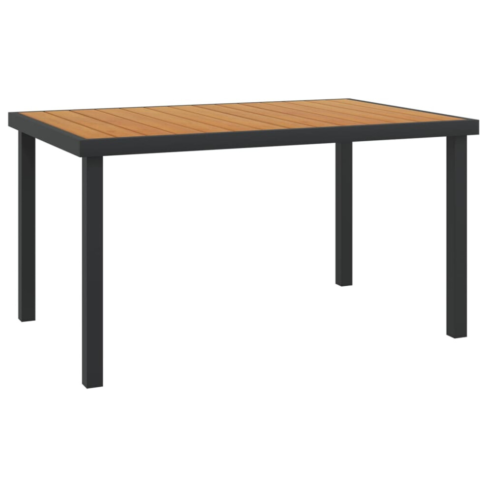 Photos - Garden Furniture VidaXL Garden Table Brown 140x90x74 cm Aluminium and WPC Brown 312210 