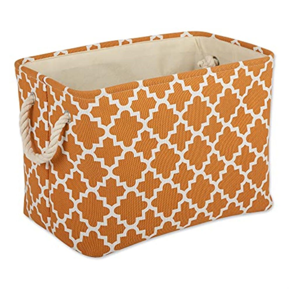 Poubelle rectangulaire en polyester DII en treillis avec motif citrouille et    pices, taille moyenne