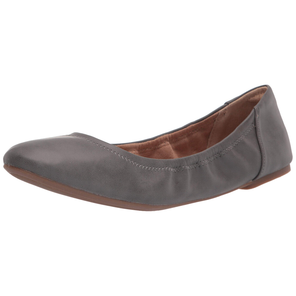 Amazon Essentials Women's Belice Ballet Flat  Charcoal  6