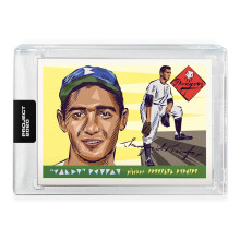 Topps Project 2020 SANDY KOUFAX Tarjeta de Béisbol Encapsulada #89-1955 Topps #123 por el Artista NATUREL