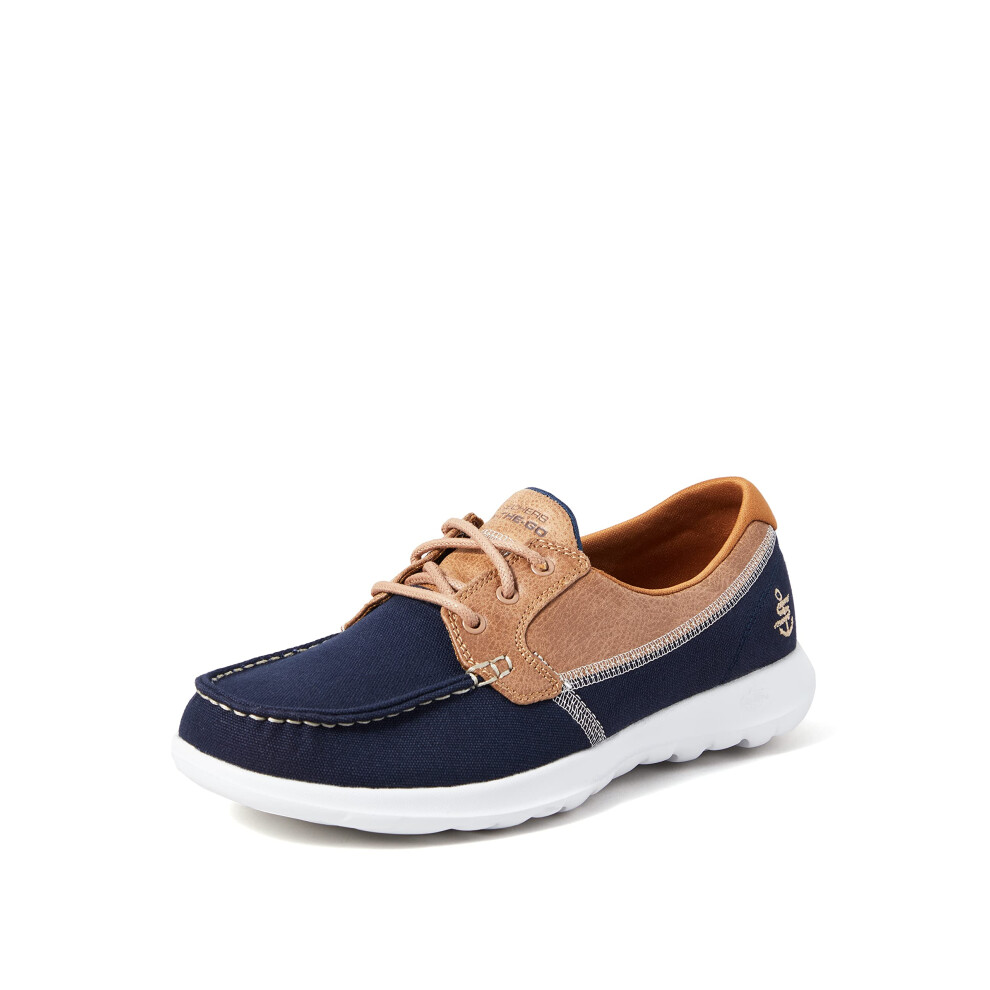 Skechers Women's Go Walk Lite-15430 Boat Shoe navy 6 M US