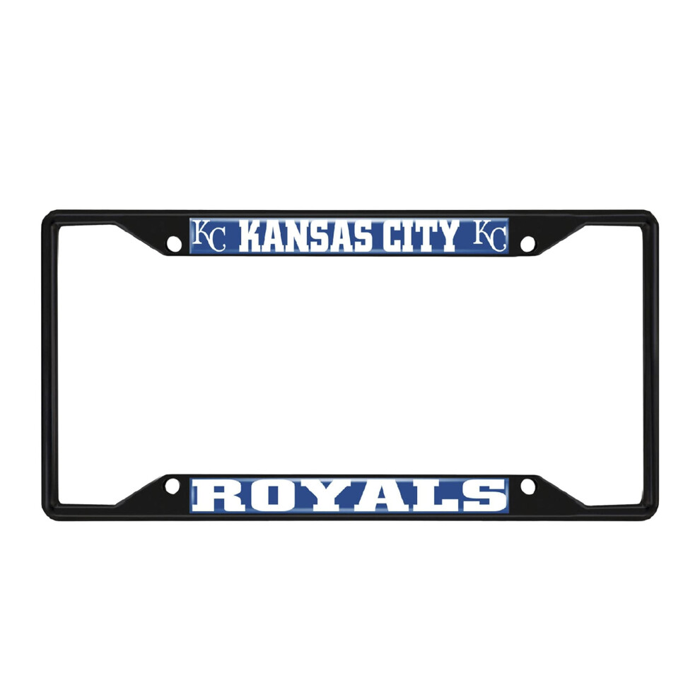 Cadre de plaque d'immatriculation en m   tal des Royals de Kansas City, finition noire