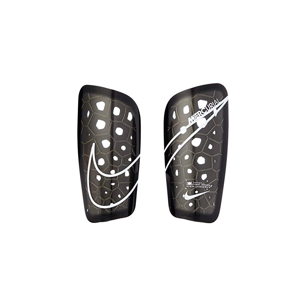 Nike Mercurial Lite Shin Guard (Black/Black/White  Large)