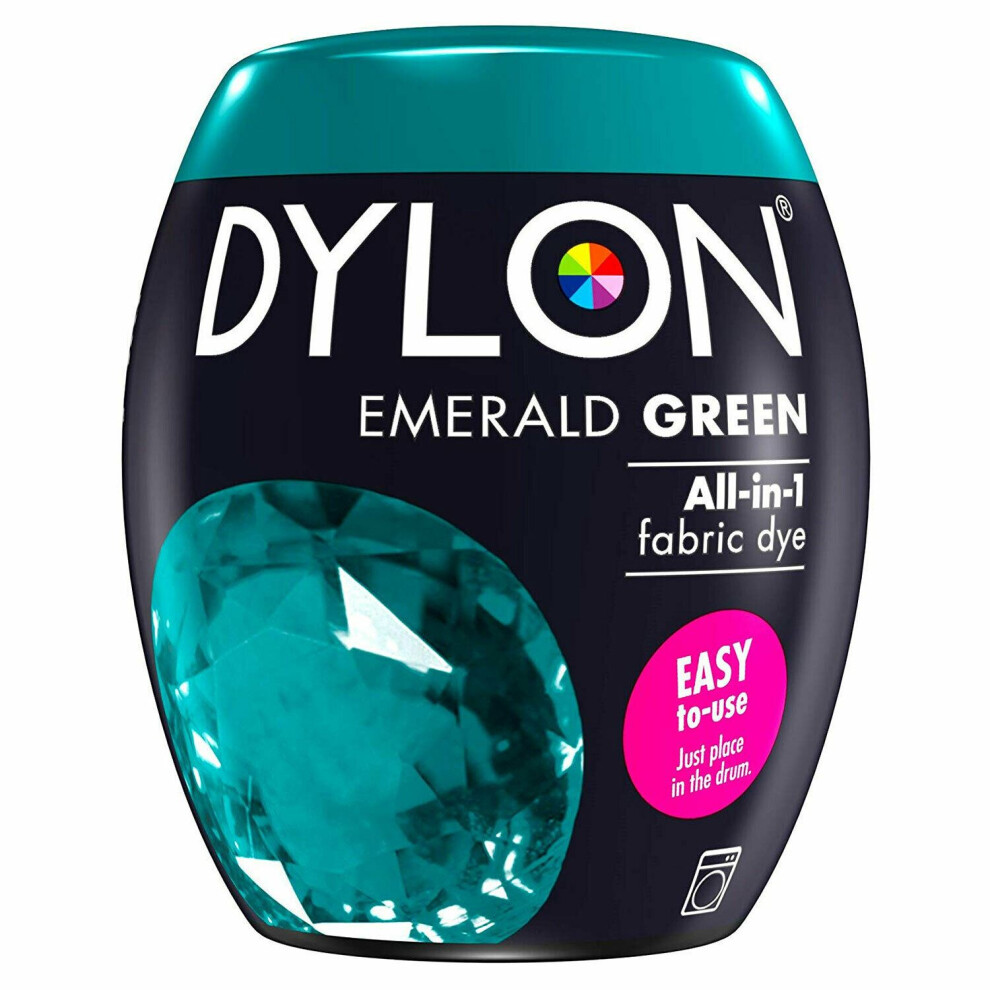 (Emerald Green) DYLON Washing Machine Dye Pod for Clothes