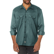 Dickies Herren-Langarm-Arbeitshemd Lincoln Green Small