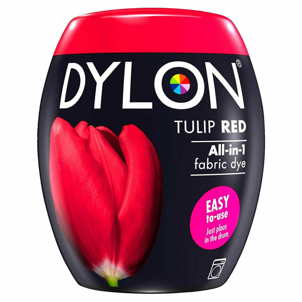 (Tulip Red) DYLON Washing Machine Dye Pod for Clothes