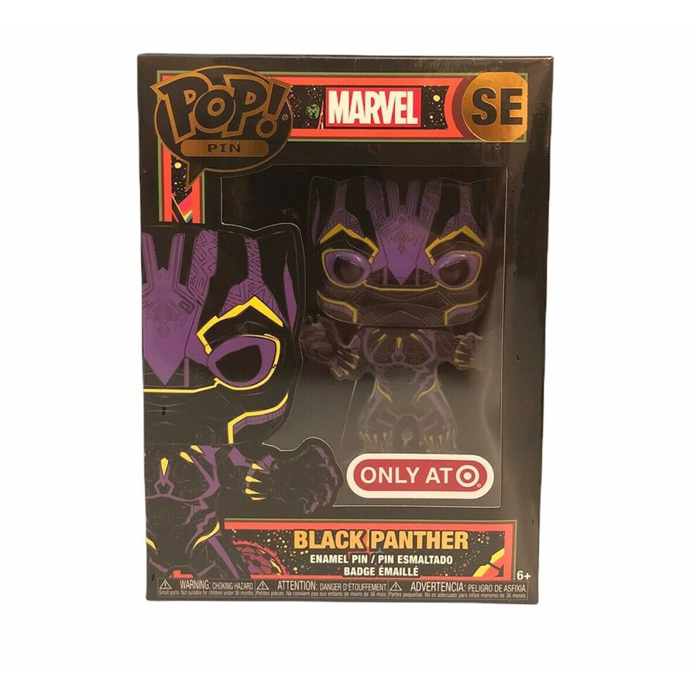 Funko Pop! Pin Marvel Black Light Black Panther Exclusive