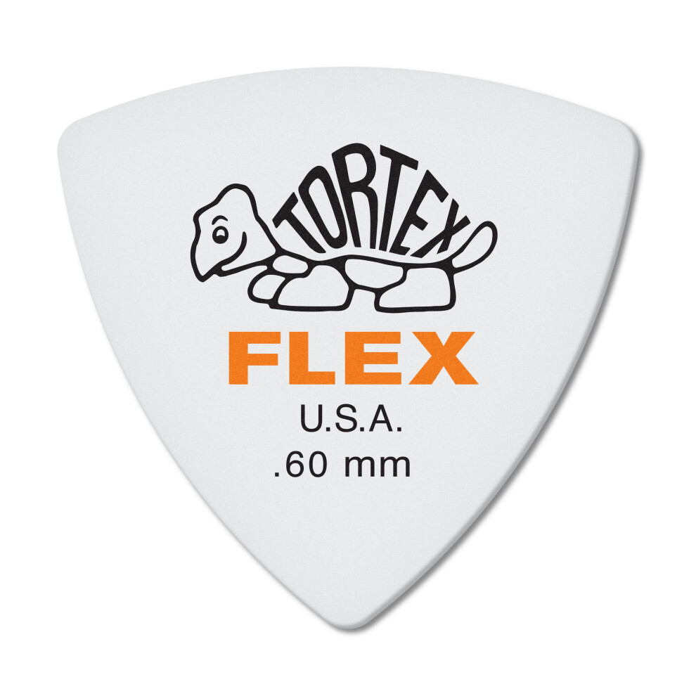 JIM DUNLOP Flex Triangle .60mm Orange Guitar Pick  6 Pack