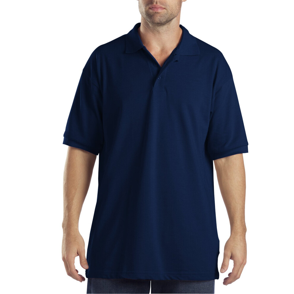 Dickies Men's Short Sleeve Pique Polo  Dark Navy  X-Large