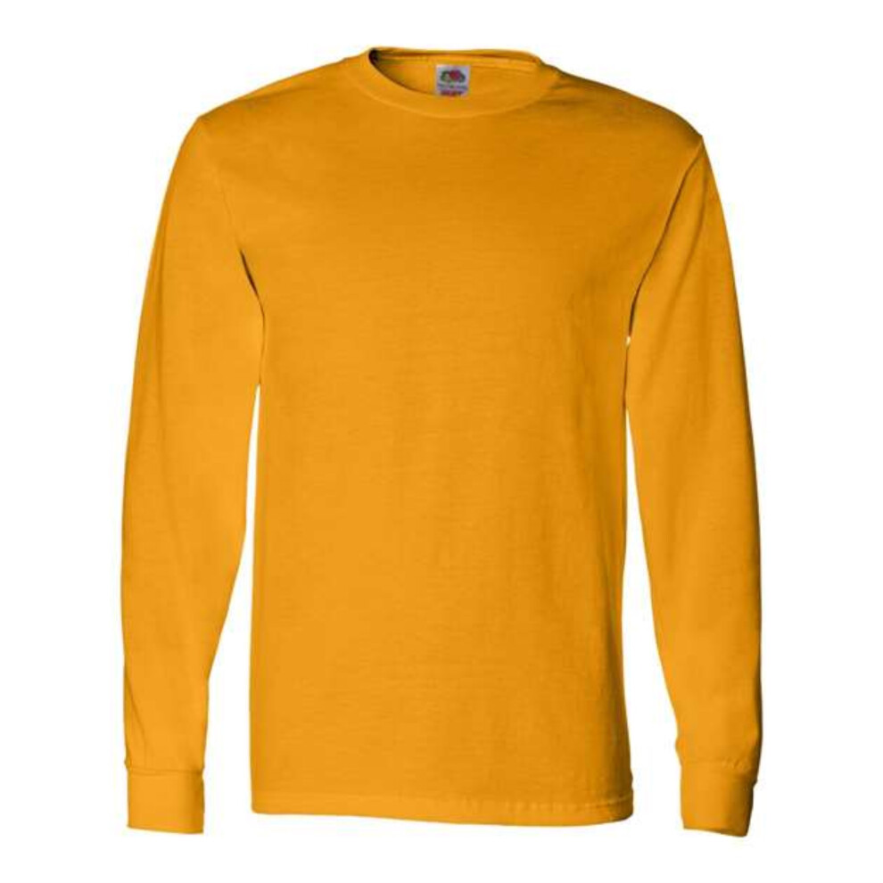 Fruit of the Loom HD Cotton Long Sleeve T-Shirt - Gold  L