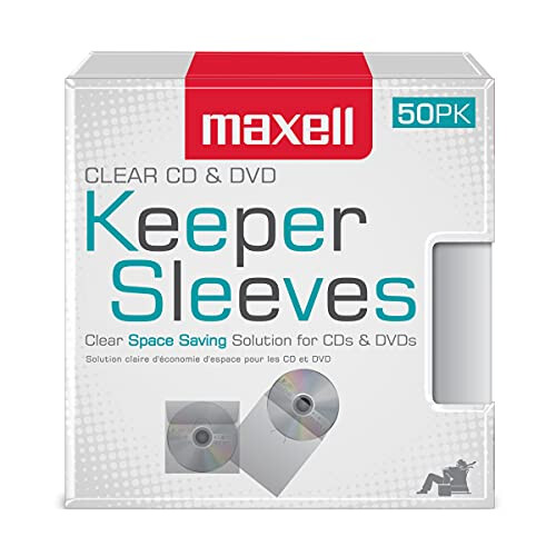Maxell Custodie per CD/DVD - Trasparenti (50 Pezzi)