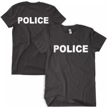 Polizei-T-Shirt Schwarz  Medium