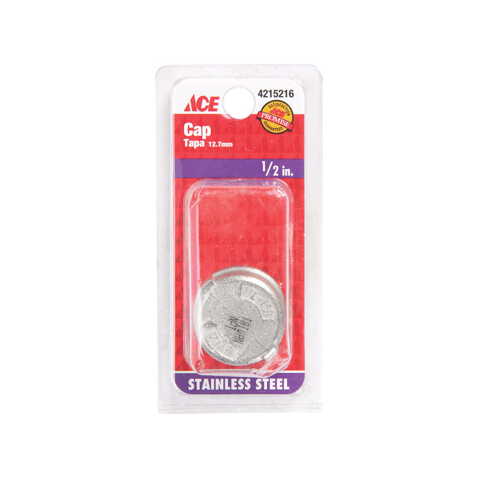 Pipe Cap 1/2"" Ss (Pack Of 1) 092201425621