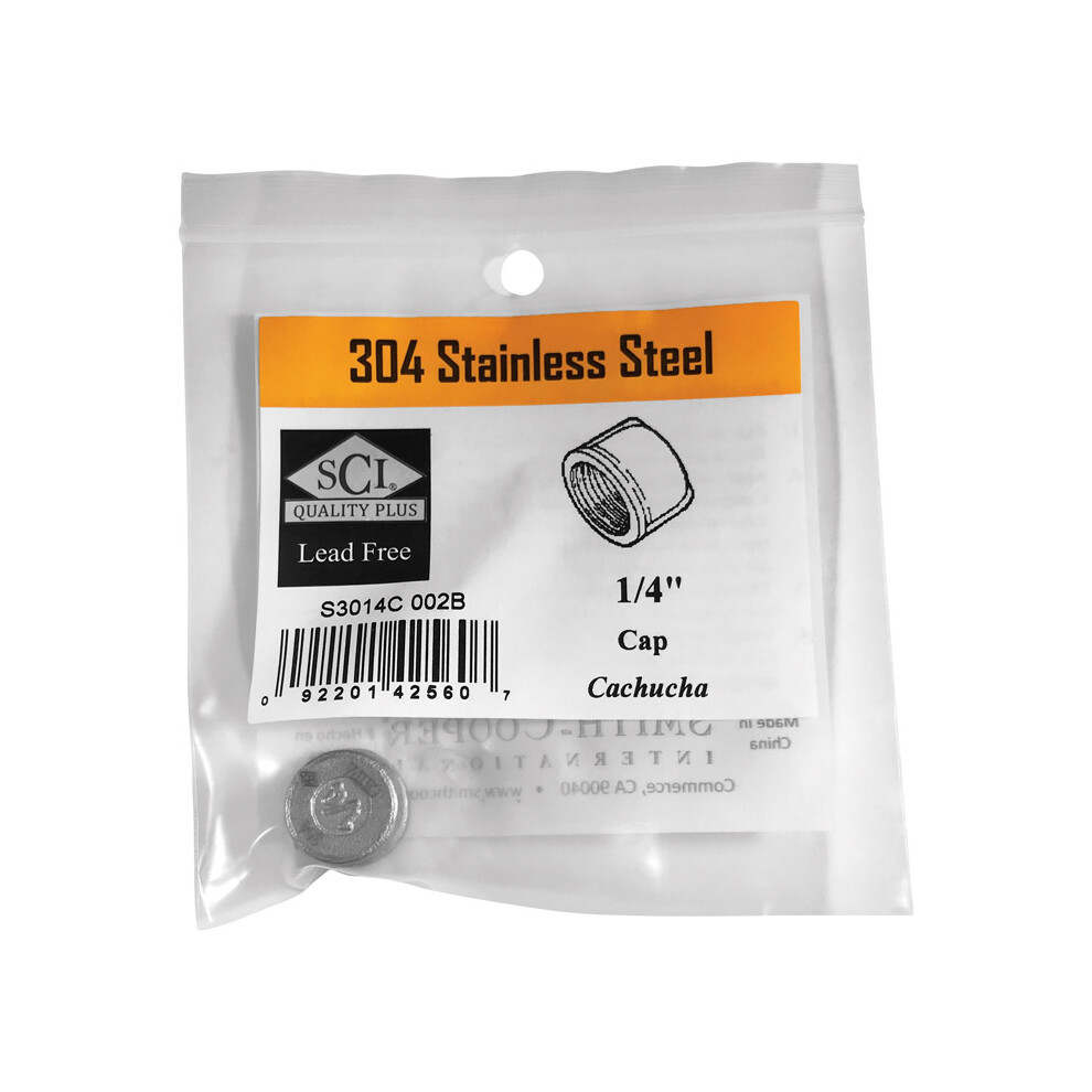 Pipe Cap 1/4"" Ss (Pack Of 1) 092201425607
