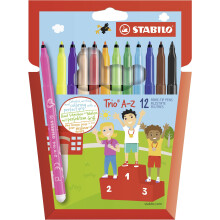 Trio AZ tusch 12 farver STABILO