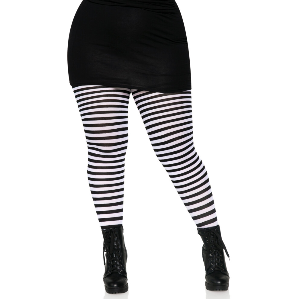 PLUS SIZE STRIPED TIGHTS 3X-4X