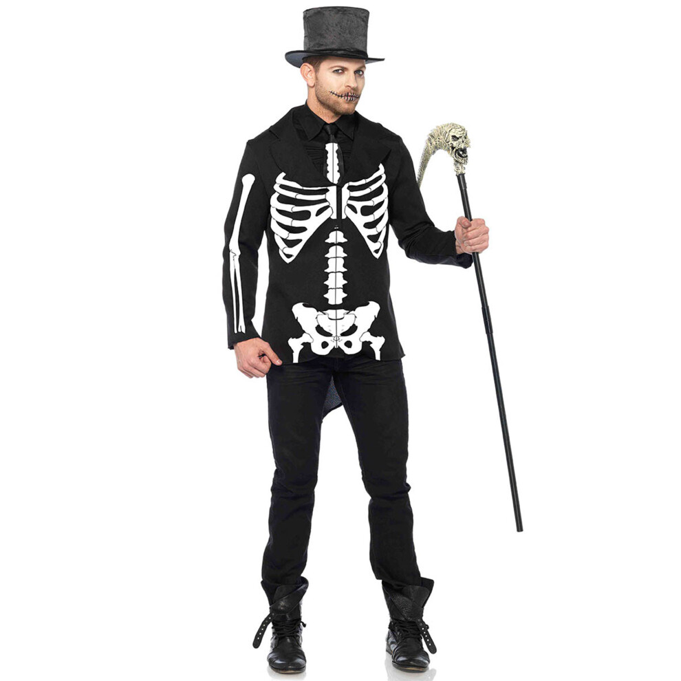 Leg Avenue 85601 2 Pezzi Bone Daddy, Uomini Carnevale Costume, L, Nero/Bianco