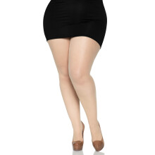 Plus Size Back Seam Sheer Pantalon