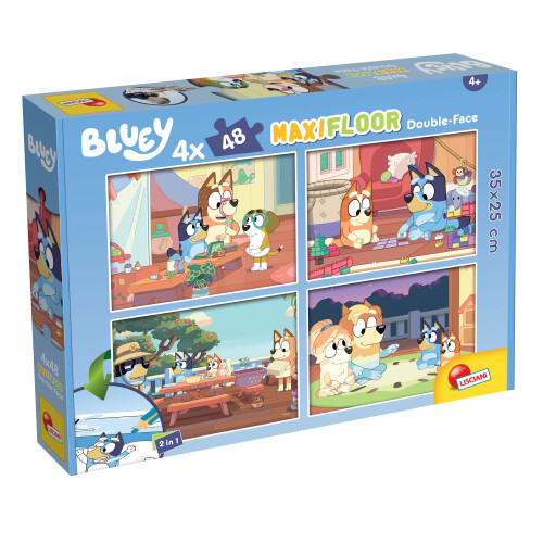 Lisciani. Puzzle da pavimento Bluey. 4x18 pezzi