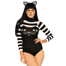 Nylon spandex stribet kattekrop