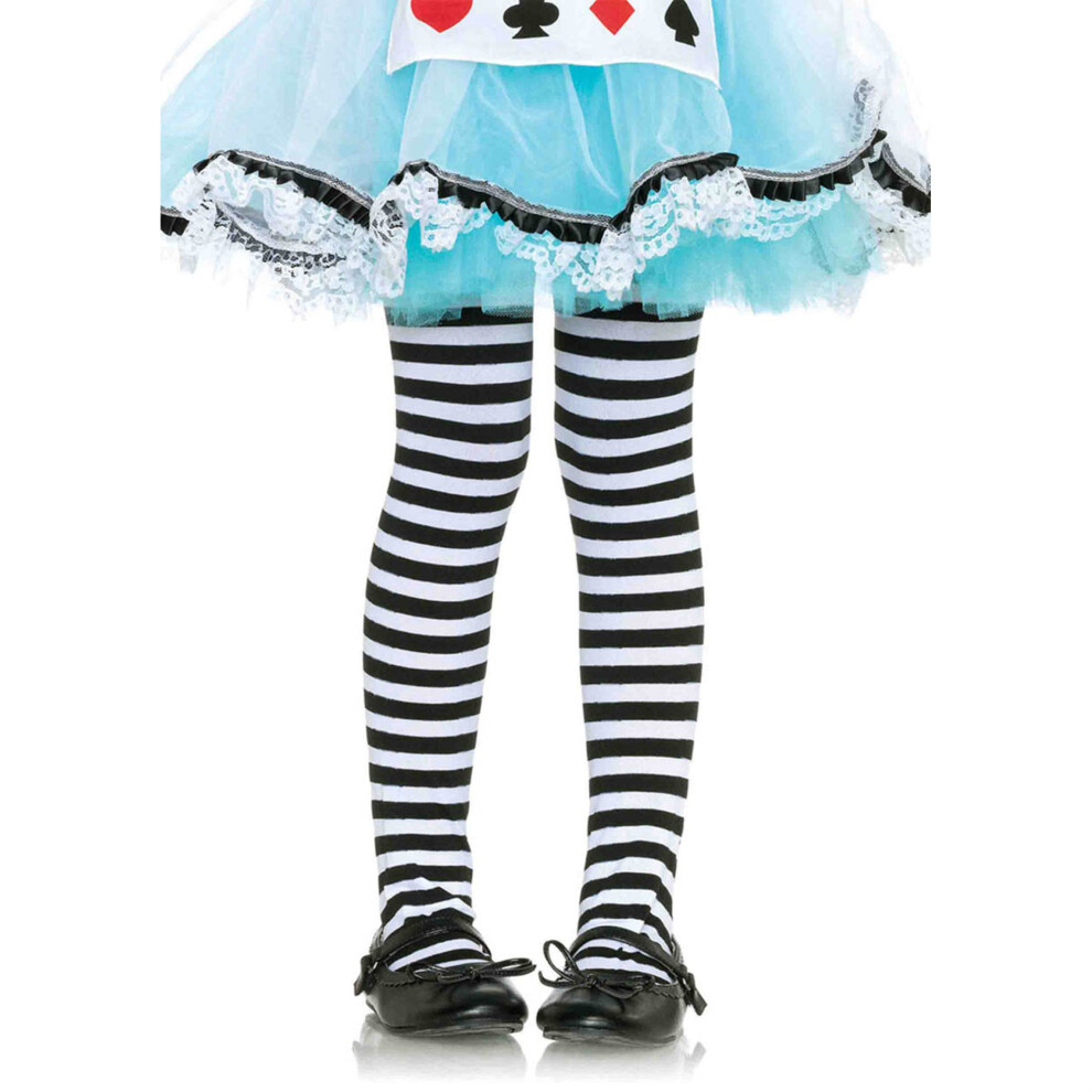 M Dchen Streifen Strumpfhose Medium Schwarz-image