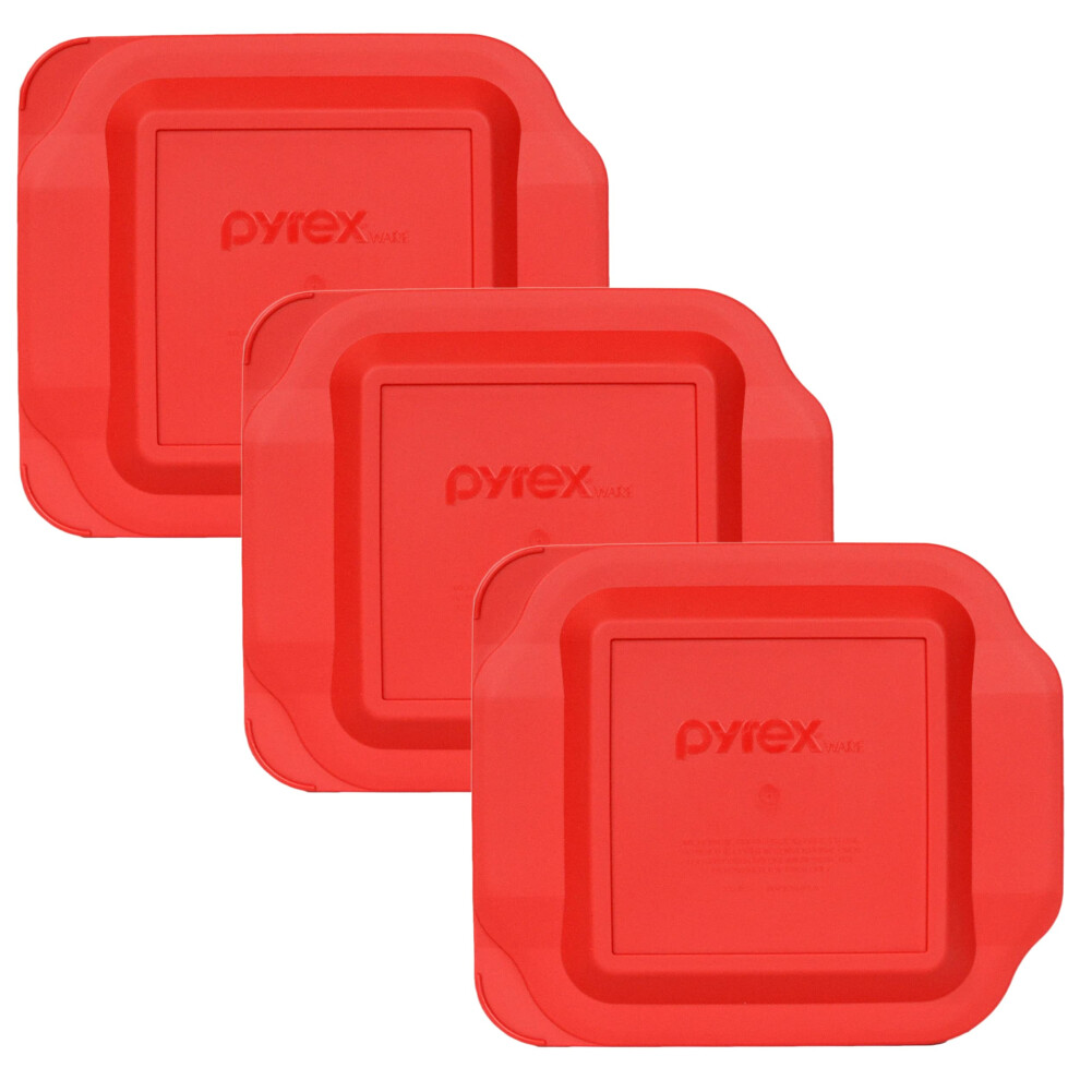 Pyrex 222-PC 2qt Red Lid (3-Pack)