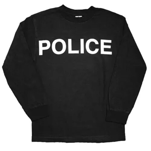 Tepe Police Langarm T-Shirt Schwarz XL