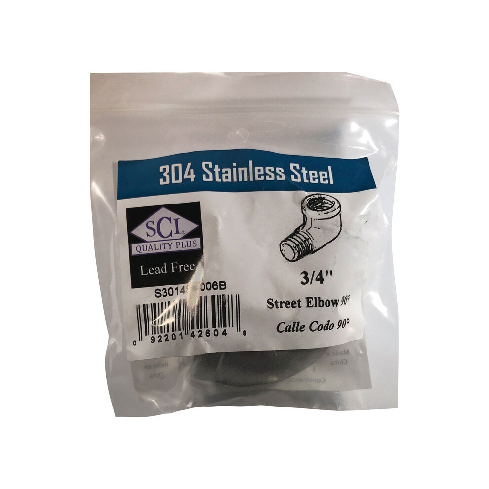 Street Elbow 90 3/4""Ss (Pack Of 1) 092201426048