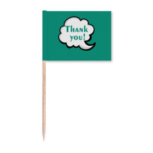 Daily Language Chat Thanks Care Toothpick Flags Marker Topper Party Decoration