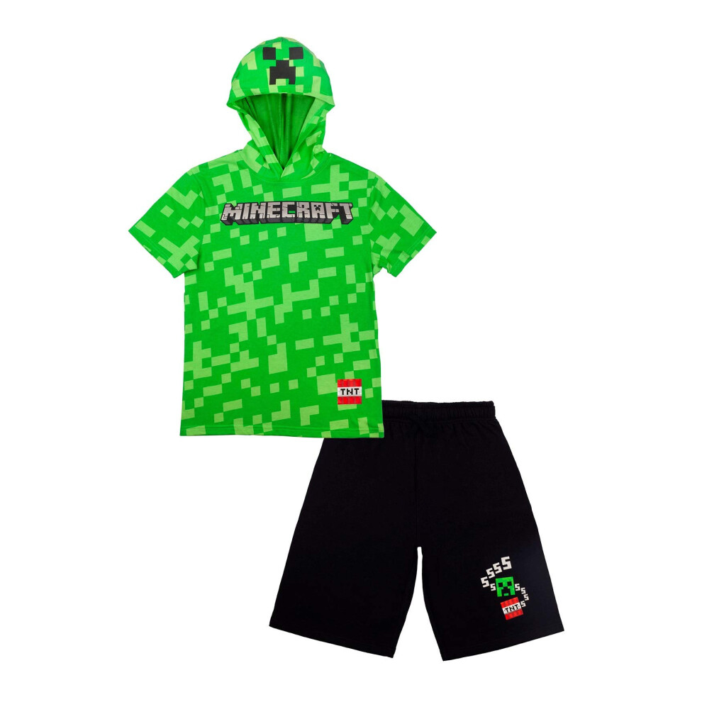 Minecraft Boy Shorts  Green/Black  8