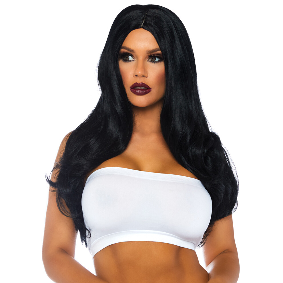Leg Avenue Unisex Black Long Wavy Wig Color