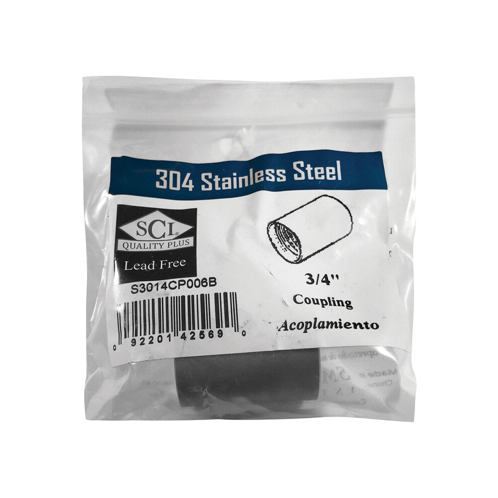 Female Coupling 3/4"" Ss (Pack Of 1) 092201425690