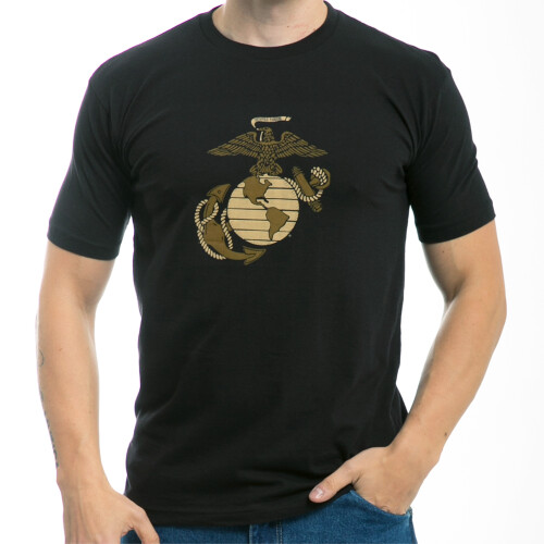 30 Single Tee US Marine 2 Black L