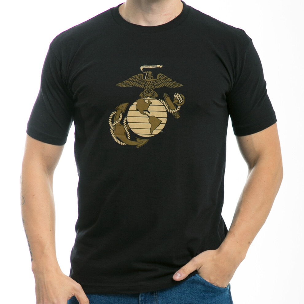 T-shirt simple 30 US Marine 2 Noir L