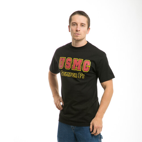 Classic Military T's USMC Black M 2