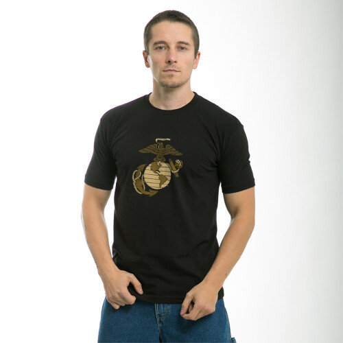 30 Single Tee US Marine 2 Black L 1