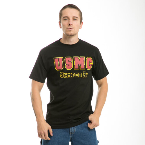 Classic Military T's USMC Black M 1