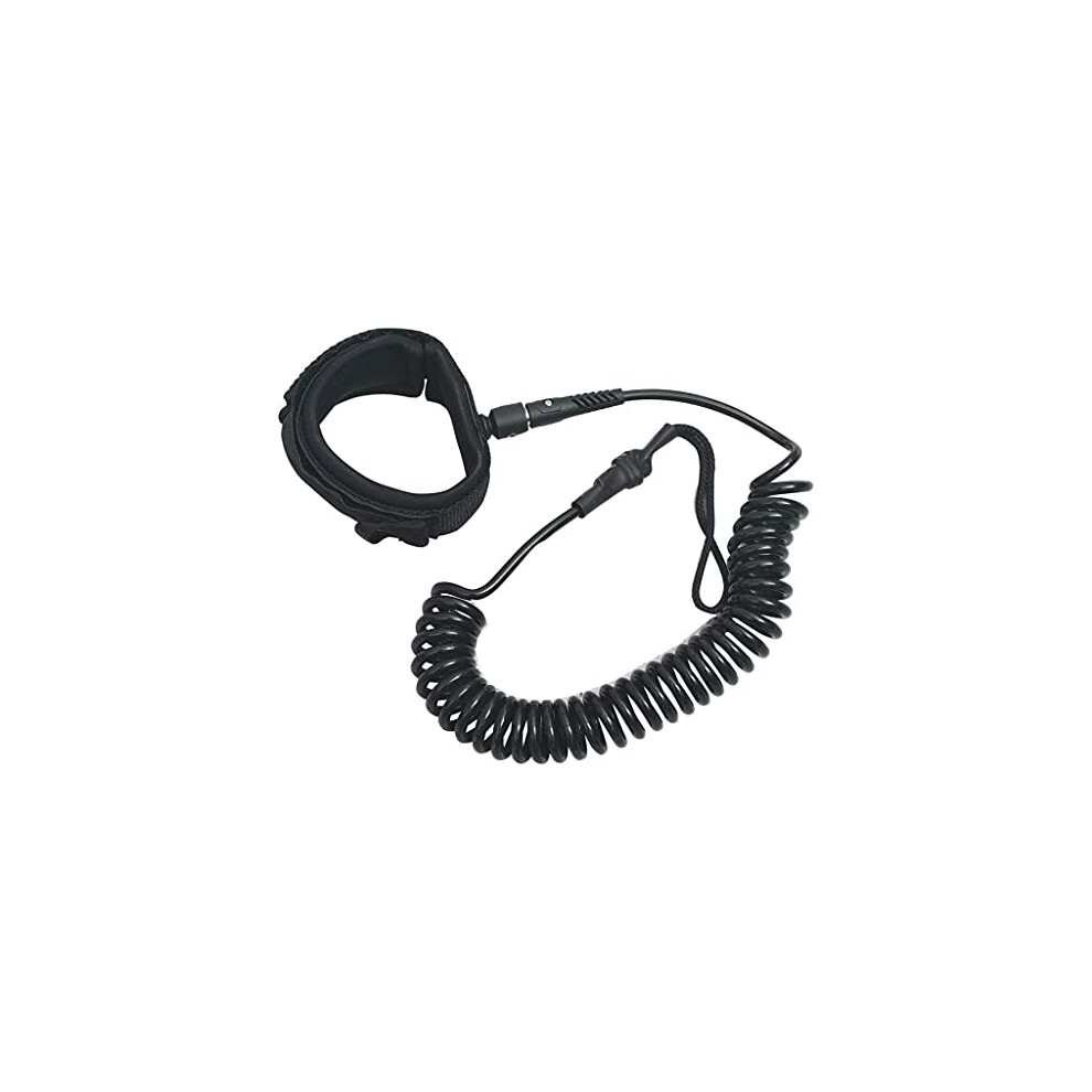 vidaXL SUP Coiled Leash Black 10 inch