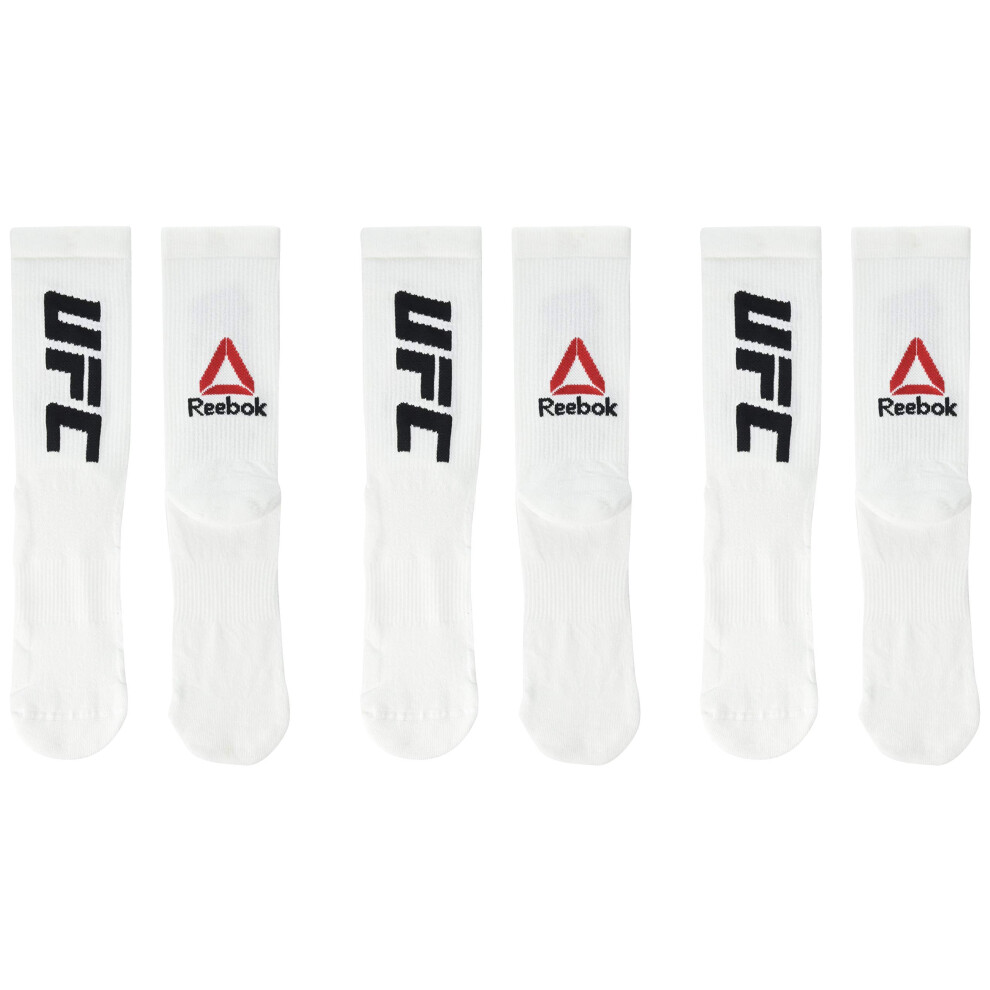 Reebok UFC Crew Sock  White  9-10 1/2